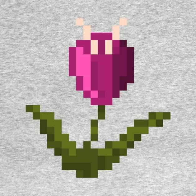 Purple Pixel Flower by saradaboru